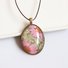 Necklace of natural dried flower of art retro chrysanthemum plant specimen necklace