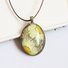 Necklace of natural dried flower of art retro chrysanthemum plant specimen necklace