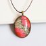 Necklace of natural dried flower of art retro chrysanthemum plant specimen necklace