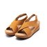 Ladies casual basic hollow wedge sandals