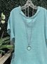 Casual Short Sleeve Crew Neck Top