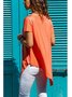 Short Sleeve Shift V Neck T-shirt