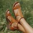 Pu Block Heel Summer Sandals