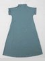 Turtleneck Cotton-Blend Casual A-Line Knitting Dress