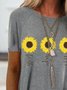 Tunic Crew Neck Casual Short Sleeve Tops