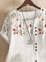 Casual Short Sleeve Crew Neck Top