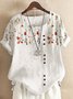 Casual Short Sleeve Crew Neck Top