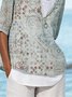 V Neck Tribal Holiday Short Sleeve Top