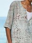 V Neck Tribal Holiday Short Sleeve Top