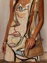 Sleeveless Abstract Knitting Dress
