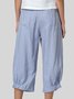 Cotton-Blend Casual Pants