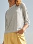 3/4 Sleeve Stripes Casual Shirts & Tops