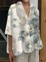 Casual Half Sleeve Cotton-Blend Shirt & Top