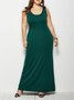 U-Neck Sheath Sleeveless Knitting Dress