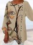 Casual fashion abstract character print Shirt & Top
