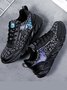 Casual and simple leopard-print letters lace-up mesh breathable sneakers