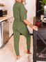 Shift Solid Work Crew Neck One-Pieces