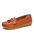 Cowhide Retro Casual Tassel Flat Shoes