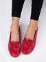 Cowhide Casual Bow Flat Shoes