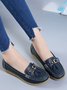 Cowhide Retro Casual Tassel Flat Shoes