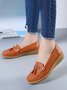 Cowhide Retro Casual Tassel Flat Shoes