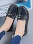 Cowhide Retro Casual Tassel Flat Shoes