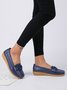 Cowhide Casual Bow Flat Shoes