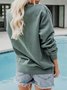 Party Letter Autumn Crew Neck Mid-weight Daily Long sleeve Fit Regular Sweatshirts for Women
