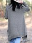 Casual Solid Color Knitted Pockets Long Sweater Cardigan