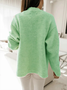 Women Casual Solid Autumn Spandex V neck Lightweight Daily Fit Off Shoulder Sleeve Sweater Coat