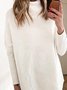 Women Casual Plain Winter Acrylic Crew Neck Mid-weight High Elasticity Daily Long sleeve Sweater