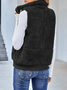 Basics Plain Winter Stand Collar Micro-Elasticity Daily Sleeveless Fit Imitation Cashmere Sweater coat for Women