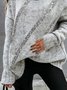 Geometric Loose Casual High Neck Sweater