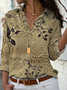 Casual Plants Cotton Blends Shirts & Tops