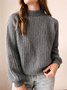 Casual Round Neck Classic Knitting Pattern Seasons Sweater