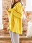 Vacation Casual Loose Raglan Sleeve Solid Color Oversized Hoodie Sweatshirt
