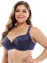 E Cup Lace Breathable Gathering Large Size Underwear