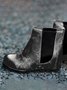 Plain Polished Wedge Heel Chesil Boots