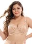 E Cup Lace Breathable Gathering Large Size Underwear