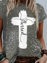 Loosen Geometric Short Sleeve T-shirt