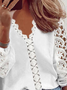 Vacation Solid V Neck Shirt & Top