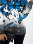 Casual Butterfly Regular Fit Sweatshirts