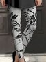 Floral Printed Elastic waist Basics Skinny Long Leggings