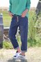 Casual washed blue wide-leg jeans