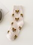 5 Pairs Set Animal Socks Printed Dog Socks