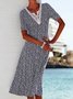 Vacation floral Regular Fit Floral short sleeve midi Short sleeve Lace Dress