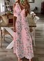 Vacation Butterfly Floral Regular Fit Dresses