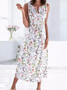 Casual Floral Sleeveless Knitting Dresses
