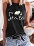 Mother's Day Theme Floral Text Print Spring New Explosive Ladies Sleeveless Tank Top T-Shirt