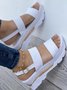 Simple Plain Color Casual Platform Sports Sandals